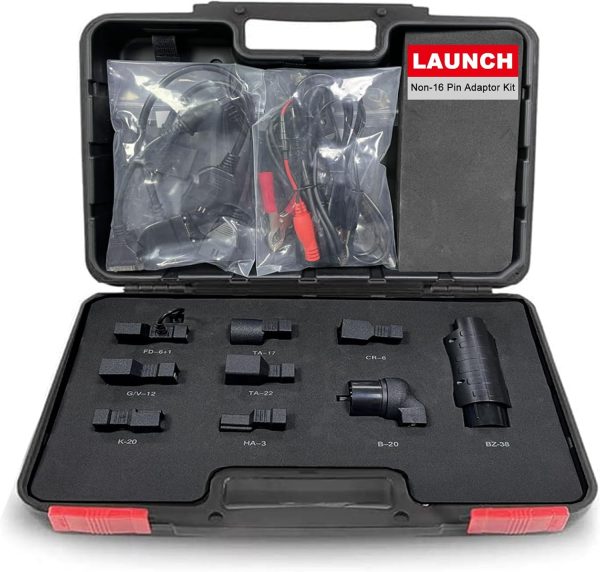 LAUNCH Non-16 Pin Adapter Kit OE-Compliant Connectors Compatible for All LAUNCH X-431 Diagnostic Tool [X-431 V/V+, X-431 PRO S+/3S+/5/MINI, X-431 PAD III/V/VII]
