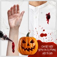Authentic Fake Blood 0.88 fl oz I Realistic Halloween Make up I For Vampire Costumes I Washable Fake Blood for Halloween & Carnival I Ideal for Zombie & Vampire Makeup Kit - Image 5