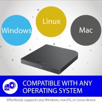 BUFFALO MediaStation 6X Portable Type-C USB 3.2 (Gen 1) Blu-ray Drive/External, Plays and Burns Blu-Rays, DVDs, and CDs. Compatible with PC/Mac Laptops and Desktops. - Image 2