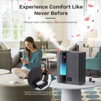 BREEZOME 8L Humidifiers for Bedroom, Smart Warm & Cool Mist for Large Room Home, Top Fill Ultrasonic Humidifier, Humidity Sensor, Essential Oil, 65H Runtime, Quiet for Baby, Plants, Fast Relief - Image 7