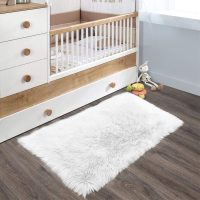 Latepis White Sheepskin Rug 2x3 Faux Fur Sheepskin Rug for Living Room Fluffy Washable Rugs for Bedroom Luxury Room Decor Furry Rugs Rectangle - Image 7