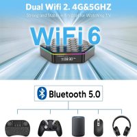 Android TV Box 12.0,T95ZPLUS H618 2GB RAM 16GB ROM with Backlit Mini Wireless Keyboard Quad-Core Cortex-A53 CPU,2.4GHz/5GHz Dual Band WiFi6 6K Ultra HD Resolution Bluetooth 5.0 - Image 4