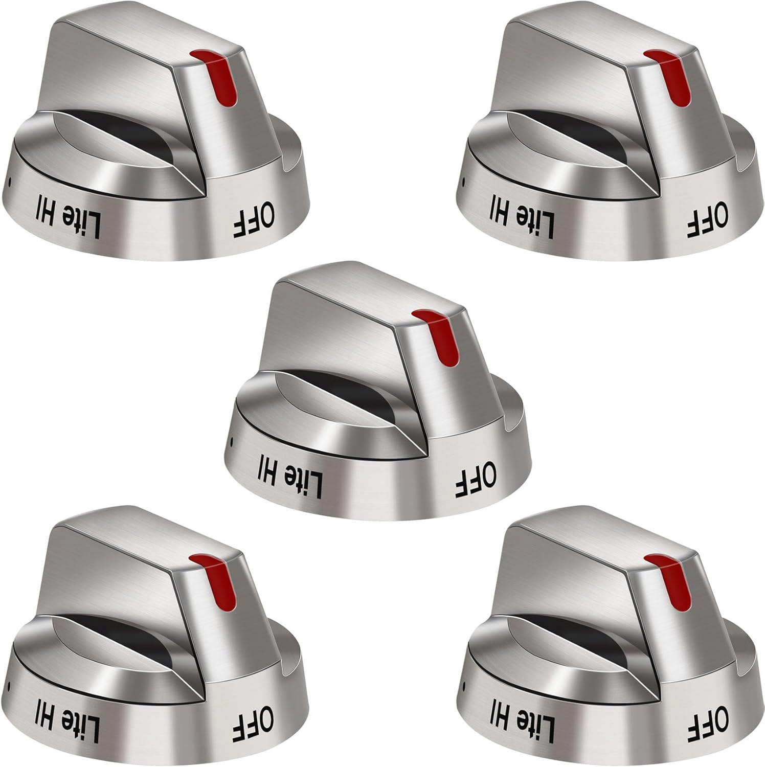 DG64-00473A Burner Control Dial Knob Range Oven Replacement Compatible with Samsung Gas Stove Knob NX58H5600SS NX58F5700WS NX58H5650WS NX58J7750SS NX58M6850SS (5pcs).