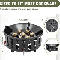 Bestfire Propane Burner, 72,000 BTU Single Burner Gas Stove for Outdoor Cooking, Windproof Camping Stove with Piezo Ignition, Extended Hose & 3 Adapters, Portable with Carrying Bag - Image 2