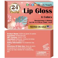AZEN 24 Pack Lip Gloss Set, Color Lip Oil for Dry Cracked Lips Moisturizing Hydrating Nourishing with Vitamin E - Image 8