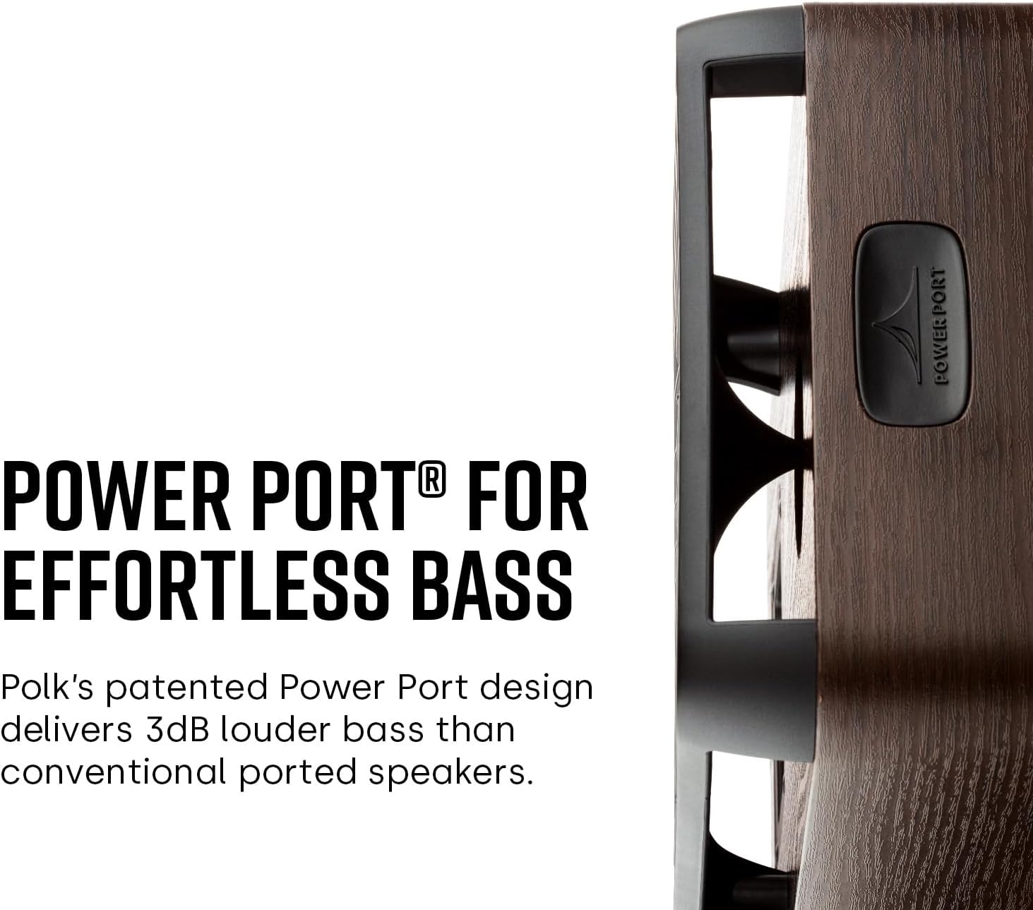 Polk Signature Elite ES10 Surround Loudspeaker - Hi-Res Audio Certified, Dolby Atmos & DTS:X Compatible, 1" Tweeter & 4" Woofer, Power Port Technology for Effortless Bass (Pair, Contemporary Walnut) - Image 4