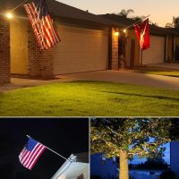 SUNVIE 20W Outdoor LED Spotlight with Photocell Sensor 120V Waterproof Dusk to Dawn Landscape Lighting 3000K Warm White Spot Lights Outdoor for Yard Flag Tree Garden Decor 6 FT Cord with US 3-Plug in - Image 6