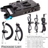 V-Mount Lock Battery Plate Power Supply Splitter Adapter with 15mm Rod Clamp + BMPCC 4K and 6K Locking DC Cable for Blackmagic Pocket Cinema Camera 4K/6K. - Image 7