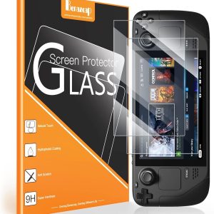 Benazcap [2 Pack] Steam Deck Screen Protector 7 Inch 2021 Release, 9H Tempered Glass Film Easy Installation/Anti-Scratch/HD Clear for Steam Deck New Version