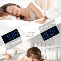 Digital Dual Alarm Clock for Bedroom, Large Display Bedside with Battery Backup, USB Phone Charger, Volume, Dimmer, Easy to Set Loud LED Heavy Sleepers Kid Senior Teen Boy Girl Kitchen - Image 3