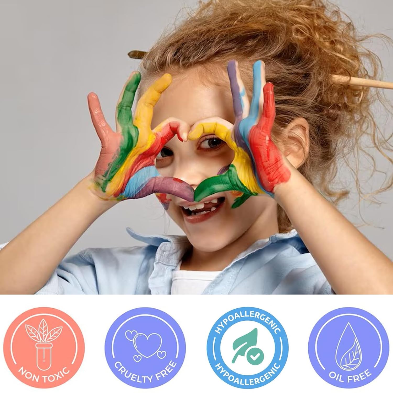 Mysense Pastel Purple Face Body Hair Paint Stick,Water Based Washable Temporary Hair Color,Non-toxic Cream Body Paint for Adults and Children Halloween Costume Ursula Cosplay Makeup,0.5oz - Image 4