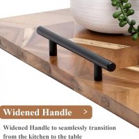 SwallowLiving Noodle Board Stove Cover Wood with Handles, Wooden Stovetop Cover Board for Gas Stove and Electric Stove Top, kitchen sink cover for counter space, Acacia - Image 3