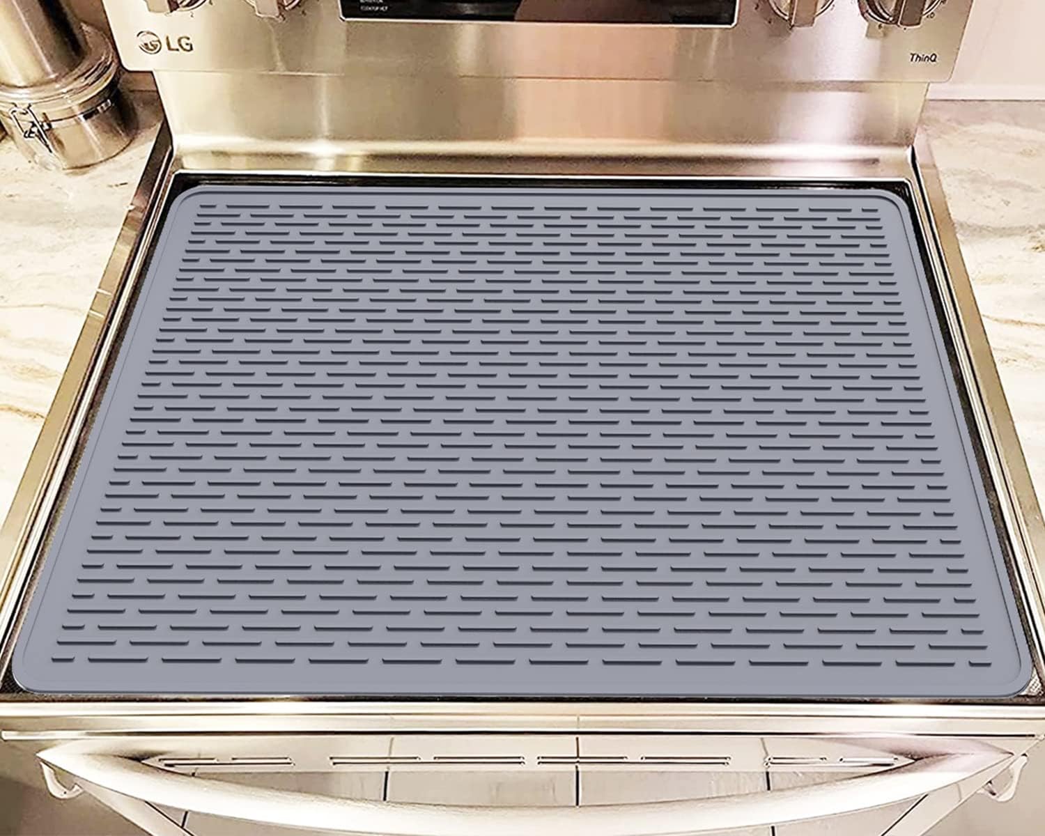 Silicone Stove Top Cover and Mat for Ceramics, 27.75″x19.75″ – Multipurpose, Gray