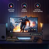MEREDO Sound Bar for Smart TV 3.1CH PC Gaming Soundbar with Subwoofer RGB Lighting Audio Sync Surround Sound System BT 5.3/HD-ARC/Optical/AUX/USB for Desktop Tablets Consoles Home Cinema - Image 5