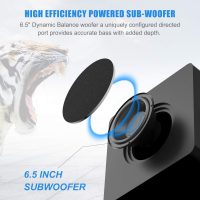 BESTISAN Powered Subwoofer, 6.5'' Side Firing Home Audio Sub, Deep Bass Response Subwoofers, Easy Setup with Home Theater Systems, TV, Speakers, RCA, LFE, AUX Input, High-Level Speaker Input & Output - Image 3