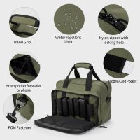 Small Range Bag For 2 Pistols Gun Range Bags For Handguns And Ammo Dual Pistol Handgun Revolver Hunting Bag Gun Carrying Case/Lockable Zippers - Image 4