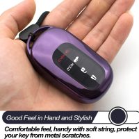 MECHCOS Compatible with 2024 2023 2022 Honda Civic CR-V Accord HR-V Pilot Purple TPU Key Fob Cover Case Remote Holder Skin Protector Keyless Entry Sleeve Accessories - Image 4