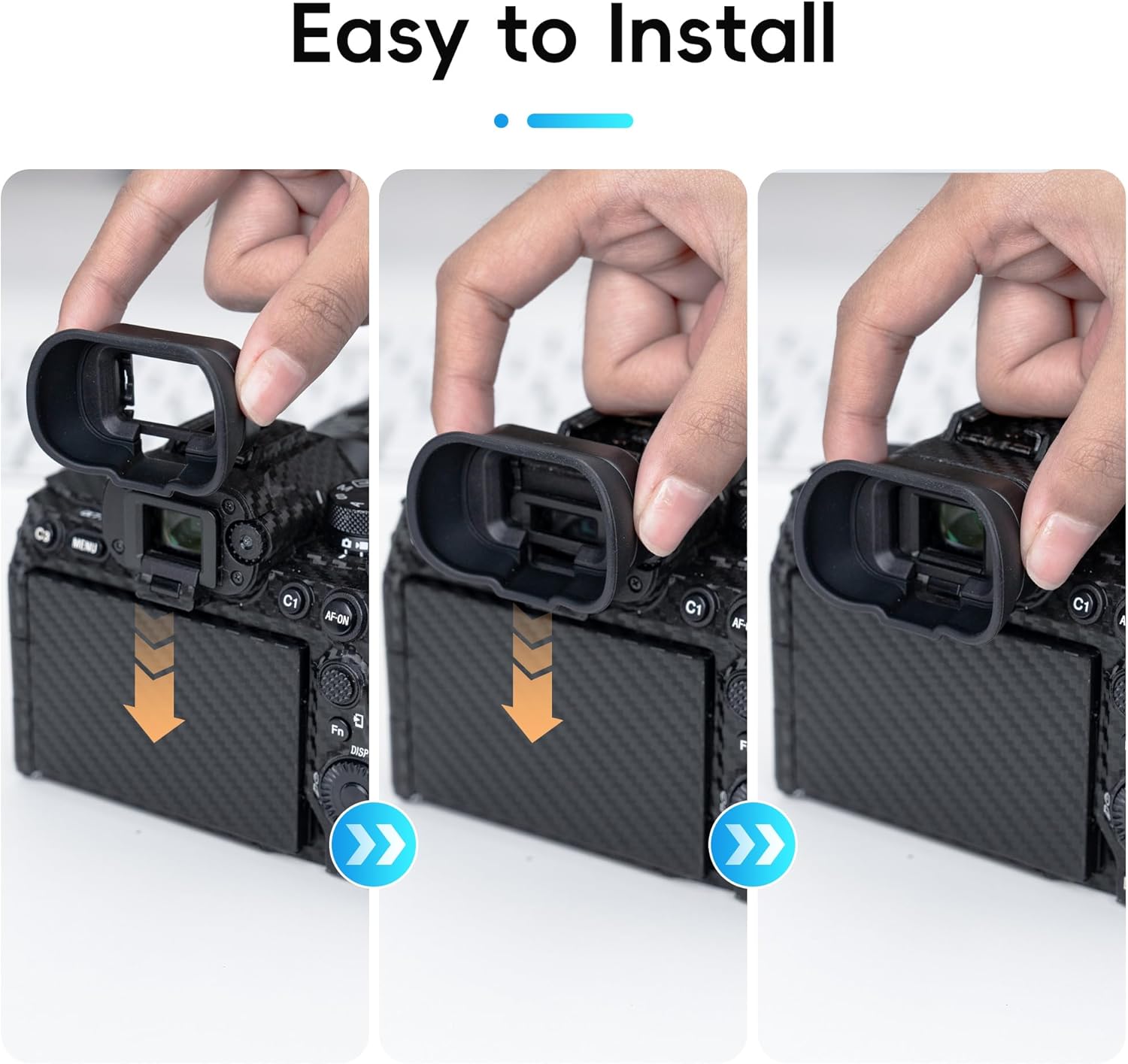 Soft Silicon Camera Viewfinder Eyecup Eye Cup Eyepiece Replacement for Sony Alpha A1II A7R V A7RV A7R5 A7 IV A7M4 A7IV A9III A1 II A7S III A7SIII A7S3 ILCE-7SM3 EVF Eyeshade Replaces Sony FDA-EP19 - Image 5