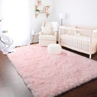 Pink Area Rugs for Bedroom Girls, Living Room Decor, Fluffy Fuzzy Shag Rug 4x6 for Kids Room, Soft Cute Indoor Floor Carpet for Baby, Teen, Nursery, Preppy Dorm, Playroom, Plush Aesthetic Bedside Rug - Image 7