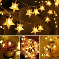 Star String Lights 10Ft 20 LED Fairy Lights Battery Operated Waterproof Indoor Outdoor Twinkle Christmas Lights for Bedroom Party Wedding Xmas Tree Decoration (Warm White) - Image 8