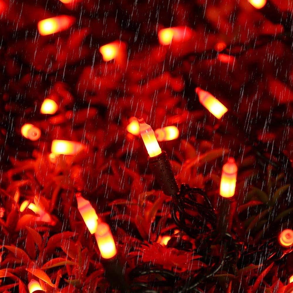 Brizled Orange Halloween Lights, 21.3ft 100-ct Incandescent String Lights Connectable, UL Certified, Black Wire Mini Light Set for Indoor & Outdoor Decorations, Holiday, Christmas - Image 7