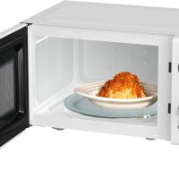 Emerson MWRG0901W 0.9 Cu. Ft. Retro Microwave with 1,000W Grill Function, 800W Cooking Power, LED Display, 5 Power Levels, 8 Auto Menus, Glass Turntable, Child Lock, White Countertop Design - Image 6