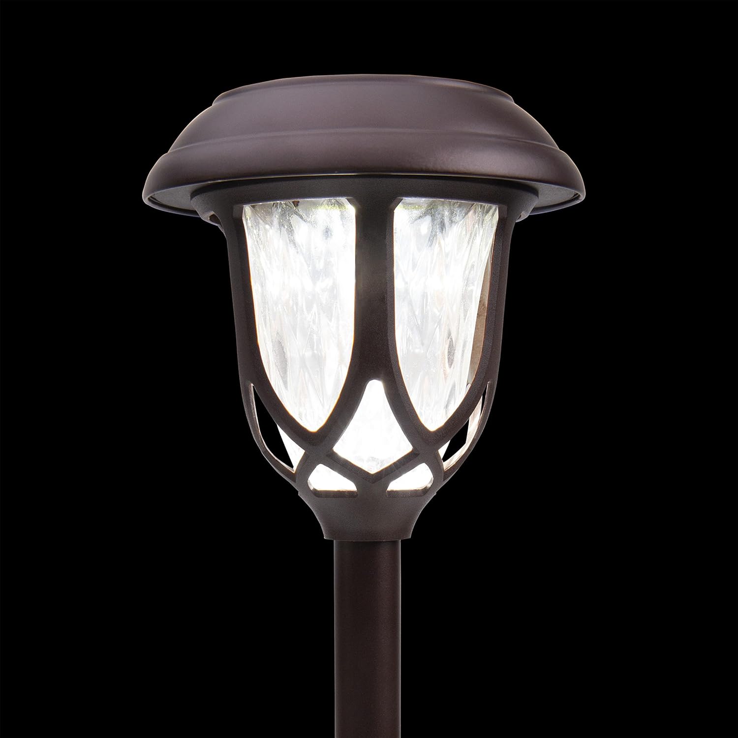 Alpine Corporation 17" Tall Super Bright High Lumen Outdoor Solar Powered Pathway Light Stakes, Bronze (Set of 2) - Image 10