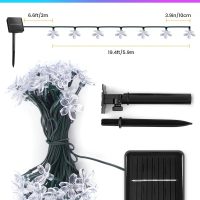 Brightown 60 LED Flower Solar String Lights Outdoor Waterproof Fairy Lights for Garden Yard Fence Patio Christmas Tree Wedding Party Decor, Multicolor - Image 3