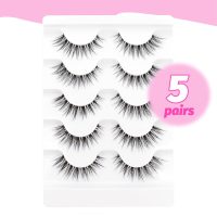 Veleasha Lashes Wispy False Eyelashes 100% Handmade Eyelashes Natural Look Fake Lashes Lightweight Lashes with Soft Clear Band 5 Pairs Pack (G2) - Image 6