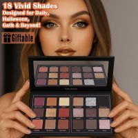 Prism Makeup Matte Eyeshadow Palette Pro 18 Colors Pigmented Shimmer Glitter Eye Shadow Palette, Long Lasting Waterproof Smokey Powder Cosmetics Halloween Makeup Kit (01# Seductress) - Image 2