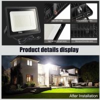 4Pack LED Flood Light Outdoor,100W LED Work Light 11000lmwith 6FT US Plug,IP66 Waterproof Exterior Security Lights,6000K Daylight White Outside Floodlights Slim Design for Playground Yard - Image 6