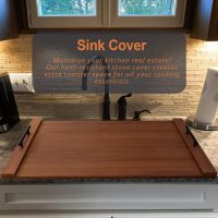 Noodle Board Stove Cover - Wood Stove Top Covers for Electric Stove & Gas Stove (Walnut) - Image 5