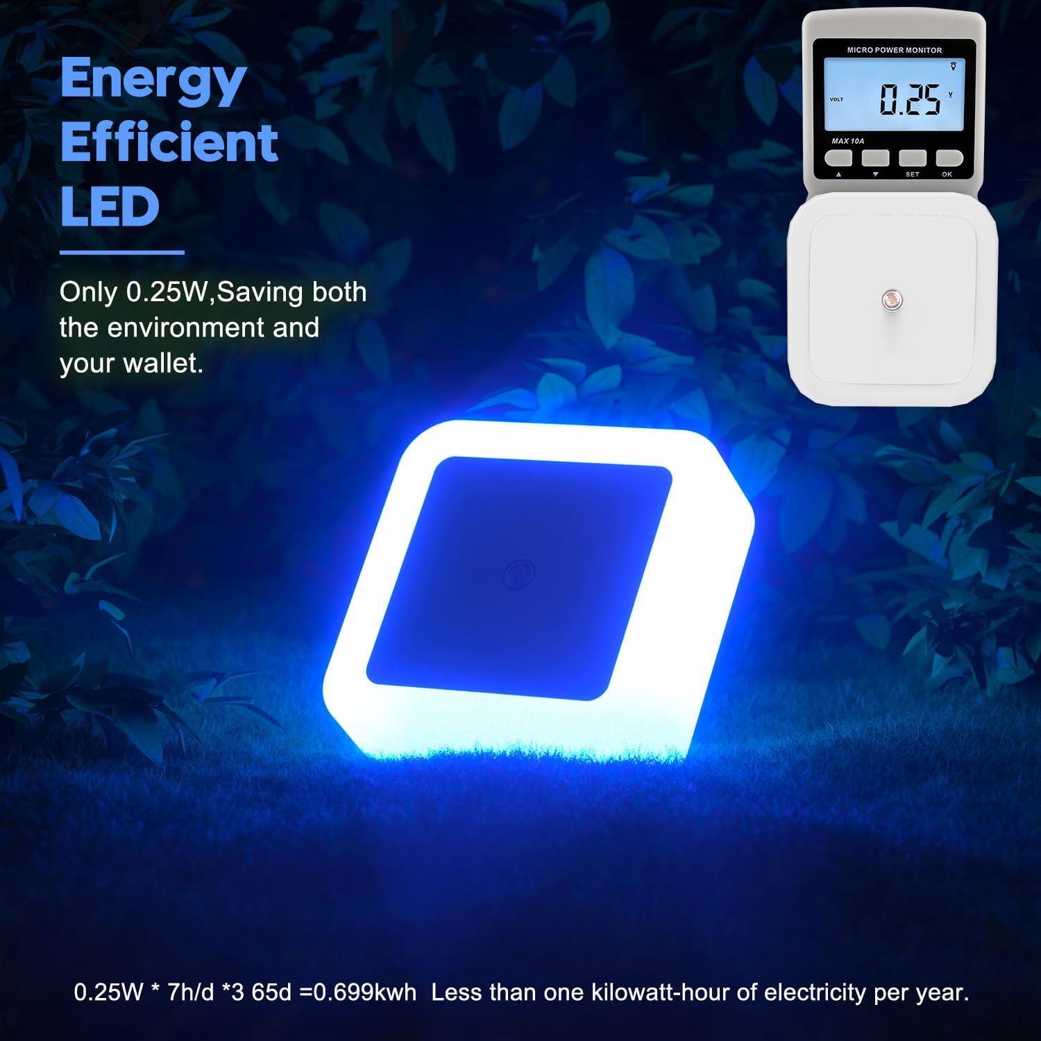 Sujeet Blue Night Light 4 Pack,Night Lights Plug into Wall 4-Pack, Nightlight Plug in Night Lights, Dusk to Dawn Night Lamp Led Night Light for Bedroom, Bathroom, Hallway - Image 8