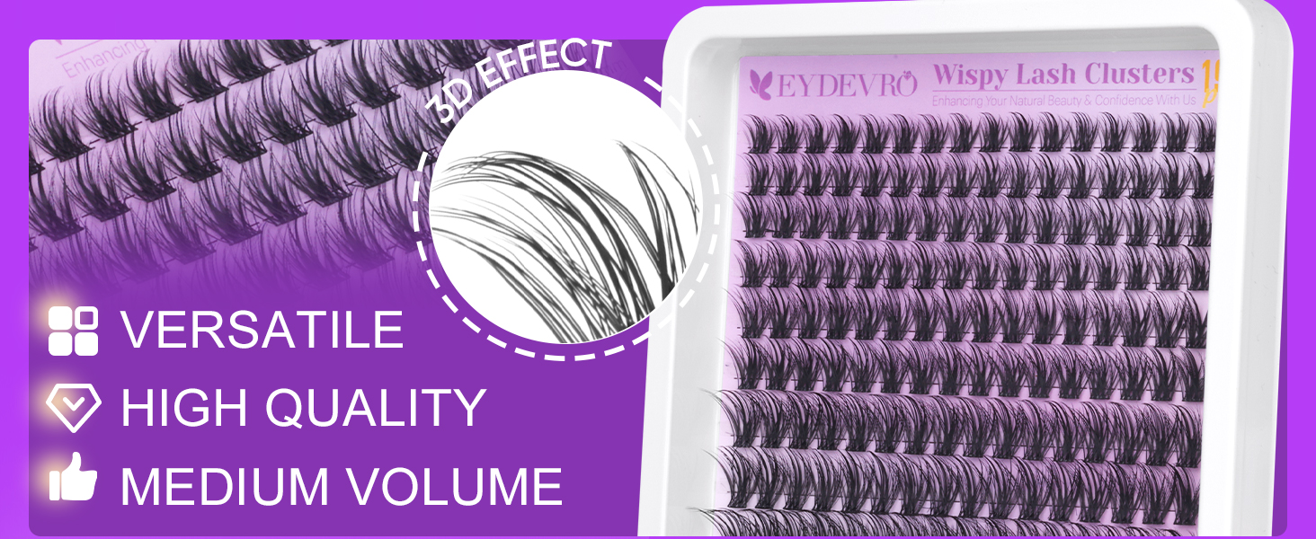 Wispy lash clusters