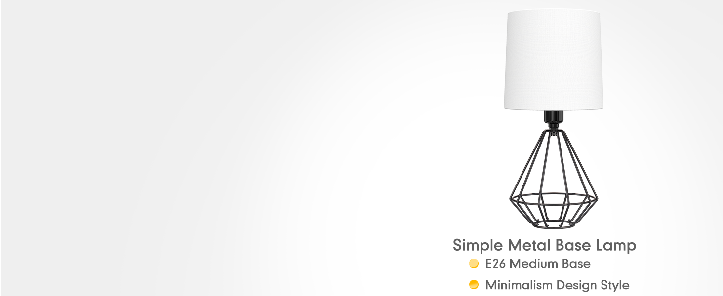 Modern metal cage table lamp with minimalist style