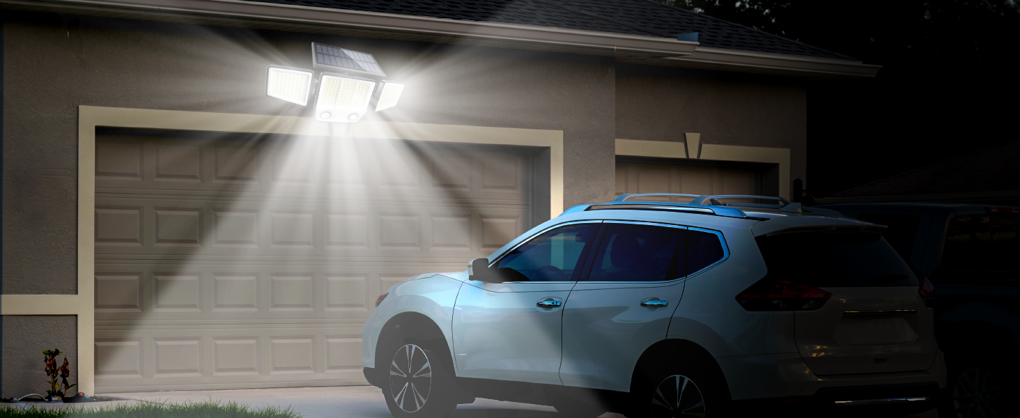 Solar Motion Lights Outdoor Waterproof - 3000LM 3 Modes Solar Security Lights Motion Outdoor