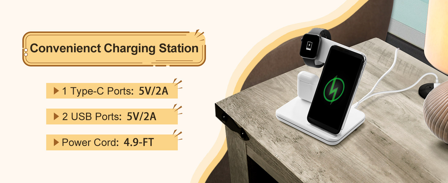 Nightstand with Charging Station