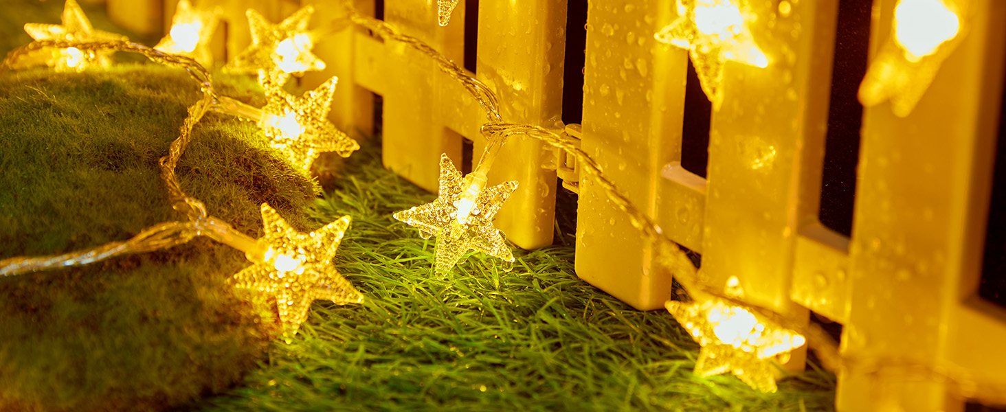 17ft Battery Star String Lights with Remote
