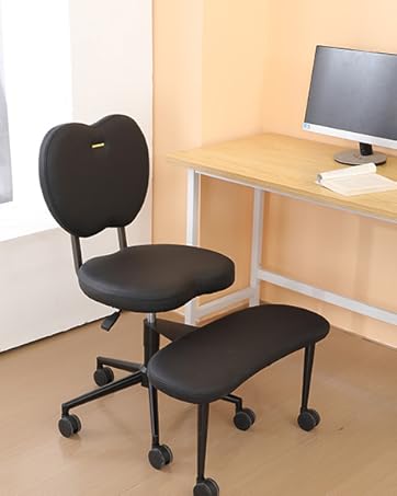 Cross Legged Office Chair with Wheels