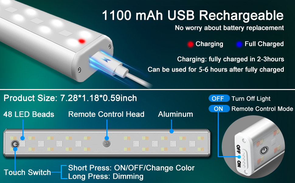 rechargeable Remote control cabinet lights