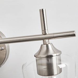 Bathroom Light Fixtures Brushed Nickel Bathroom Vanity Light with Clear Glass Shade