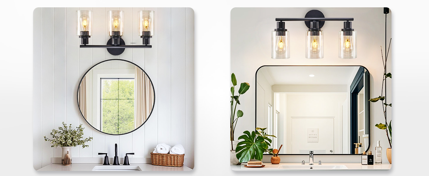 This versatile vanity light fixtures can be installed in either an upward or downward direction