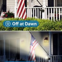 SUNVIE 20W Outdoor LED Spotlight with Photocell Sensor 120V Waterproof Dusk to Dawn Landscape Lighting 3000K Warm White Spot Lights Outdoor for Yard Flag Tree Garden Decor 6 FT Cord with US 3-Plug in - Image 3