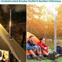 Gaomon Outdoor Portable Wood Stove, Tent Stove,Wood Burning Stove for Camping,Cast Iron Wood Stove,Tent Heaters for Camping, Includes Chimney Pipes ans View Glass,Ice-fishing, Cookout, Hiking, Travel - Image 3