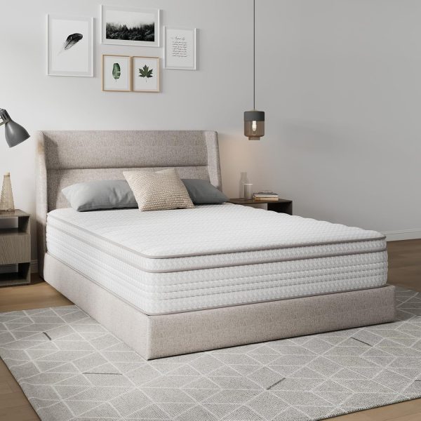 Novilla Full Size Mattress, 14 Inch Full Mattresses in a Box with Smarts™ Pocket Coil for Pressure Relief, Medium Plush Foam and Spring Hybrid Colchones with CertiPUR-US Certified