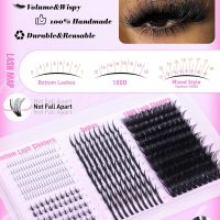 Wispy Lash Clusters with Spikes Volume Eyelash Clusters with 2 Styles Bottom Lashes 100D Mink Cluster Eyelash Extensions 380PCS Spiky Individual Lashes with Bottom Lash Clusters by Boahankuke - Image 5