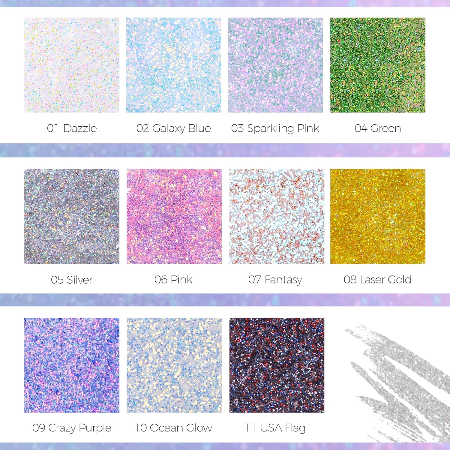 DAGEDA Body Glitter Gel, Roll-on Face Glitter for Mermaid Makeup Festival Rave Accessories, Holographic Hair Glitter Gel,Body Shimmer Halloween Makeup for Rave Party (Sparkling Pink) - Image 5