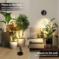 Wireless Led Spotlight Indoor, Rechargeable Uplighting Indoor with Remote Dimmable, 350° Rotate, Battery Powered Ceiling Spotlight for Artwork Painting Tree Plant Picture Lights - Image 7