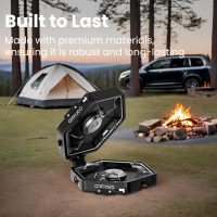 Propane 2 Burner Camping Stove with Carrying Bag, Portable Folding Gas Stove for Camping, Backpacking Camp Stove for Outdoor Cooking, With 17,000 BTU Adjustable Burners for BBQ, Tailgating Black - Image 7