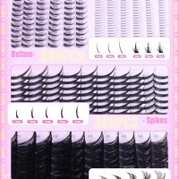 Wispy Lash Clusters with Spikes Volume Eyelash Clusters with 2 Styles Bottom Lashes 100D Mink Cluster Eyelash Extensions 380PCS Spiky Individual Lashes with Bottom Lash Clusters by Boahankuke - Image 6